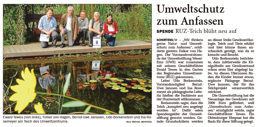 Artikel Jeversches Wochenblatt 17.09.2014